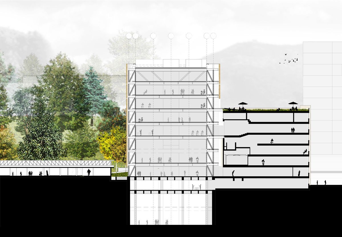 Corte transversal del proyecto