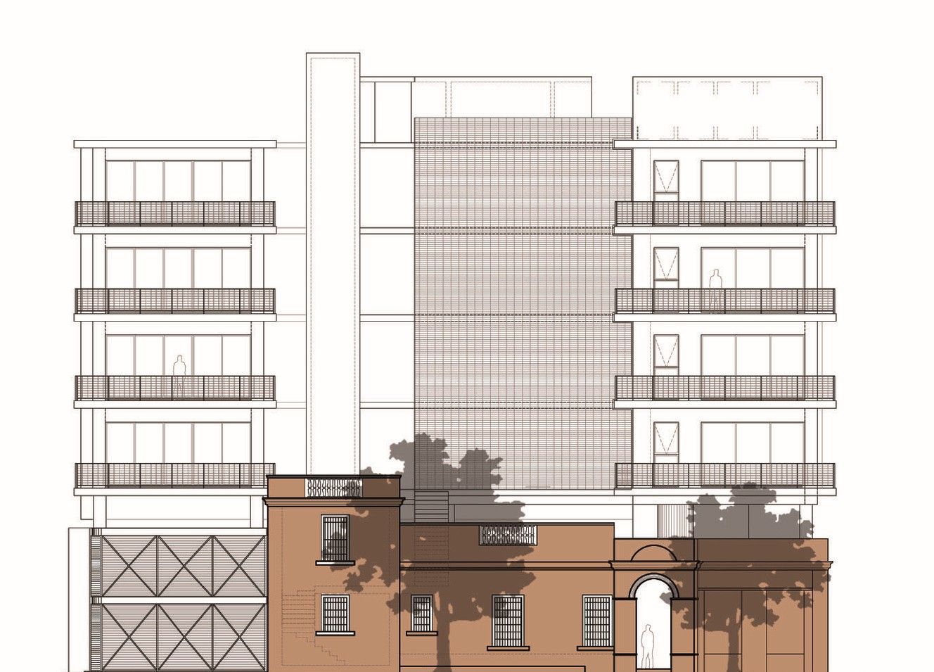 Elevación arquitectónica de la vivienda